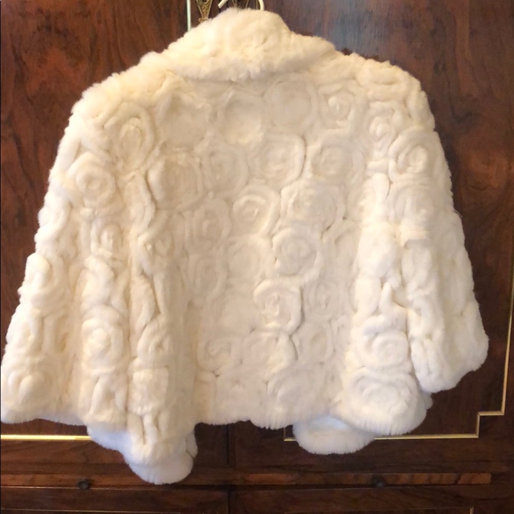 New White Rex Rabbit Short Jacket - Picture 3 of 5